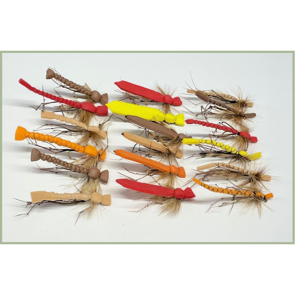 Foam daddy long legs fishing flies variety pack, autumn fishing flies